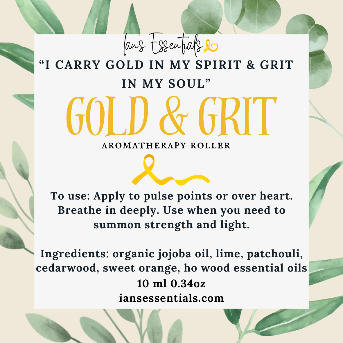 *Childhood Cancer Awareness Month- Aromatherapy Rollers